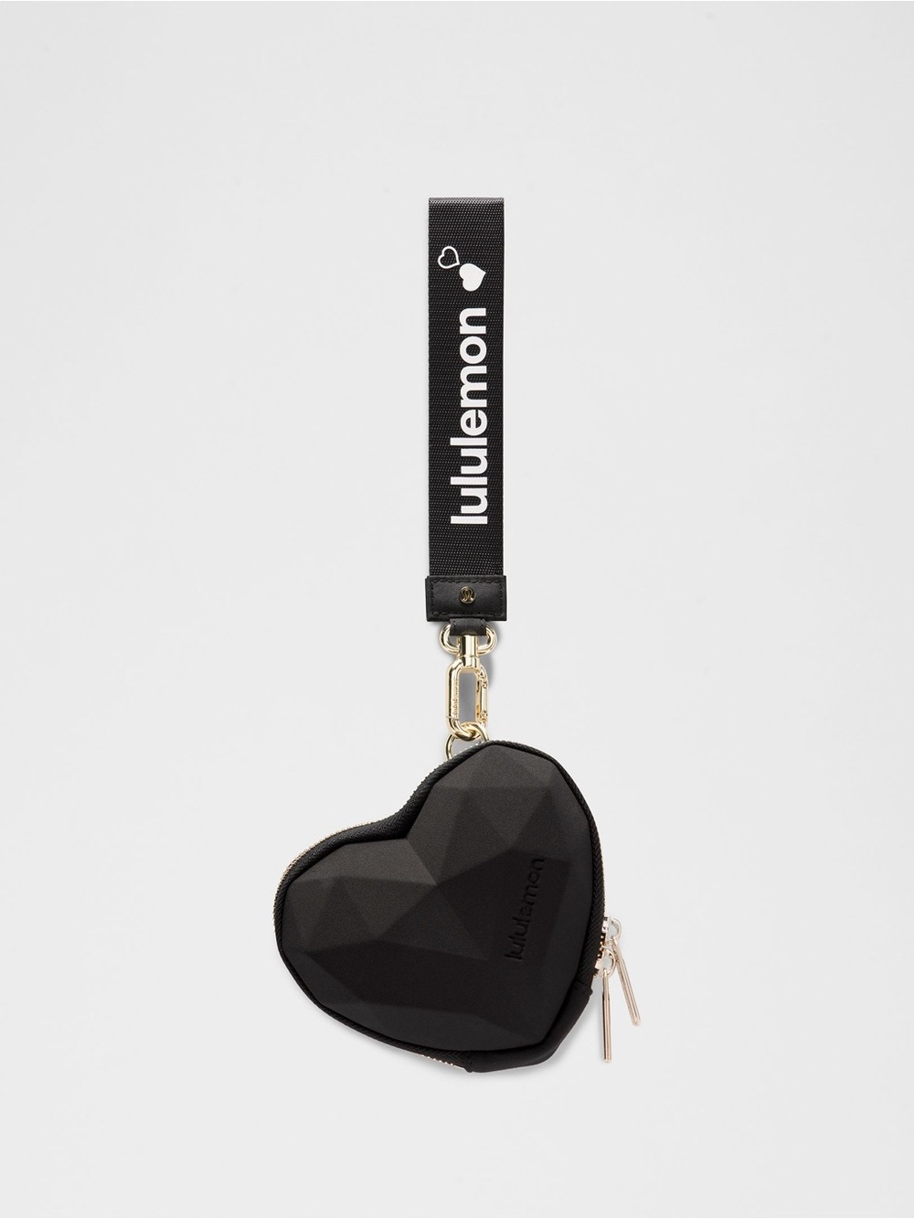 Lululemon Black Geometric Heart Wristlet